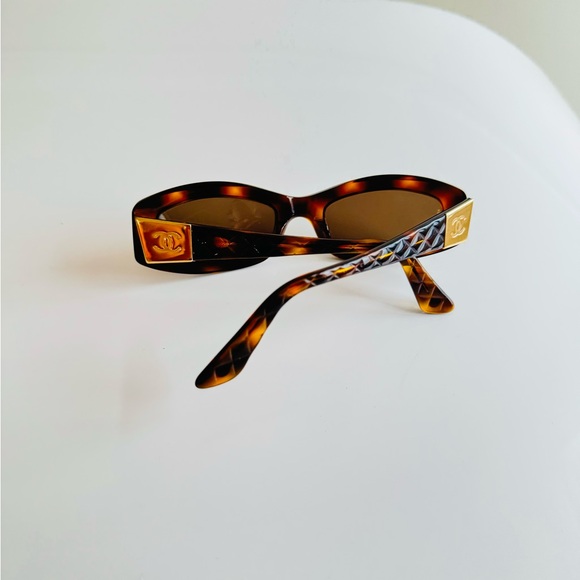 LIKE NEW π€ RARE CHANEL tortoise gold sunglasses 5014 - Picture 10 of 14